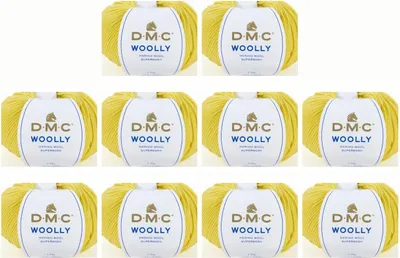 Immagine prodotto di 10 gomitoli di filato DMC "Woolly" in Lana – 100% lana australiana, 488 (colore 93)