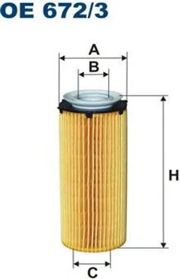 Produktbild von FILTRON Ölfilter OE672/3 Filtereinsatz für BMW 2.0D/2.5/3.0D Diesel, Ø 71mm, Höhe 156mm