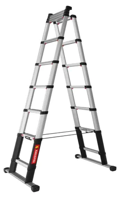 Produktbild von Telesteps Combi Line Teleskopleiter 3,8m – 3-in-1 Stehleiter, Anlegeleiter & Mehrzweckleiter