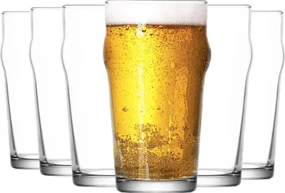 Produktbild von LAV Noniq Pint-Biergläser – 570 ml – transparent – ​​6 Stück