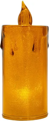 Produktbild von Dekorative Kerze 12,5 cm – Amber, Warmweiß, 1 LED