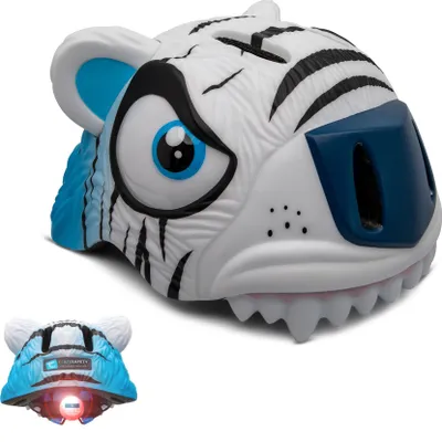 Produktbild von Fahrradhelm für Kinder | Weißer Tiger | Crazy Safety | EN1078