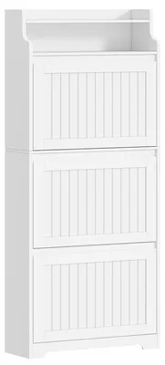 Produktbild von Schuhschrank - Schuhregal - Schmaler Schuhschrank - Schuhaufbewahrung - Schuhmöbel - Weiß