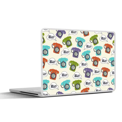 Produktbild von MuchoWow® Laptop Aufkleber Sticker Cover Retro - Telefon - Design 30x22 cm - Laptop-Sticker