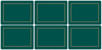 Platzsets S/6, Classic Emerald, Holz & Kork, 30,5 x 23 cm