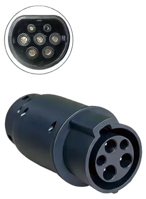 Zdjęcie produktu dla Adapter do ładowania pojazdów elektrycznych: typ 1 na typ 2, typ 2 na typ 1, typ 1 na typ 2