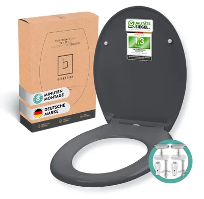 Produktbild von Benkstein WC-Sitz dunkelgrau Oval