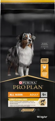 Zdjęcie produktu dla Purina Pro Plan All Sizes Adult Light/Sterilised, Dorosły, Kurczak, 14 kg