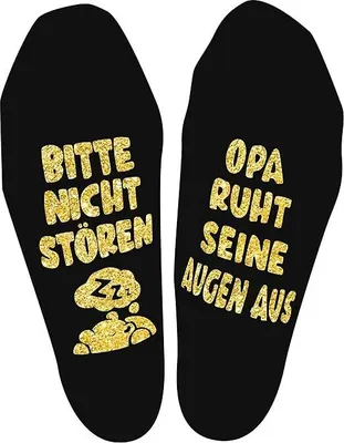 Produktbild von Lustige Herrensocken "Opa gib deinen Augen eine Pause" - Aufschrift auf Deutsch