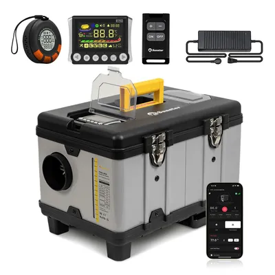 Obrázek produktu pro Parkovací topení Sunster Diesel Heater 8KW 12/24V 230V s CO-Alarm Control, Start/Stop & Ventilation - Tiché topení s Bluetooth pro obytné vozy, karavany