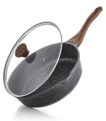 Produktbild von Induktionskochtopf - 28 cm - 4,8 Liter - Antihaftbeschichtung - Mit Holzgriff