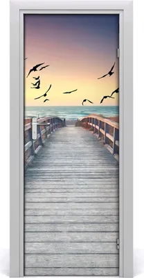 Produktbild von Tulup Türaufkleber 75x205 cm Dekorative Aufkleber Selbstklebend Wasserdichte Tapete Abnehmbar Schlafzimmer Wohnzimmer Wohnkultur - Weg zum Strand