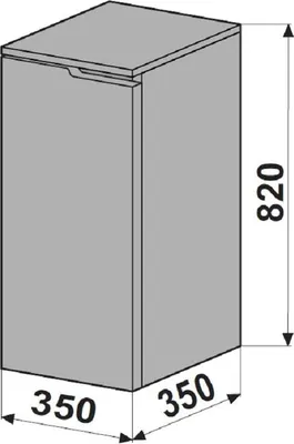 Obrázok produktu pre Skrinka nízka Plano Davos závesná SPODNÁ L 35X35X82CM BIELA A0016 PRSS35LA00