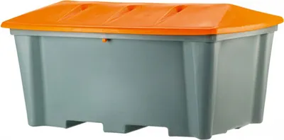 Produktbild von Streugutbehälter 350 Liter orange-grau mit Entnahmeöffnung