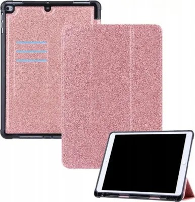 Image de Étui pour iPad Pro 9.7"/Air 2/Air 1 Brocart magnétique rose