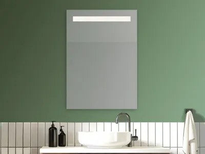 Produktbild von Badspiegel mit LED Beleuchtung IP44 Wandspiegel über Kommode für Ankleidezimmer