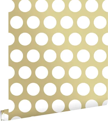 Obrázek produktu pro ESTAhome tapety velké tečky zlaté a bílé 53 cm x 10,05 m