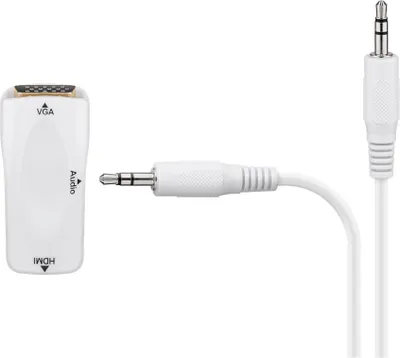 Zdjęcie produktu dla Goobay 44794, HDMI Type A, VGA + 3.5mm, Biały