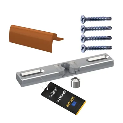 Produktbild von NAJDER Fenster-Balkongriff mit beweglichem Riegel, Korrosionsbeständig, Eloxiert, mit Aluminium, mit Befestigungsschrauben, Set, , (Farbe: Ral.8003)