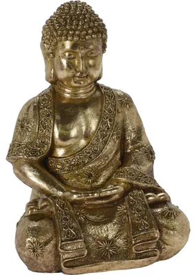 Produktbild von H&S collection Buddha-Statue Gold - gold - 29 x 25 x 42 cm