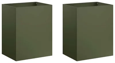 Immagine prodotto di vidaXL Vasi da giardino, 2 pezzi, verde oliva, 40 x 30 x 50 cm