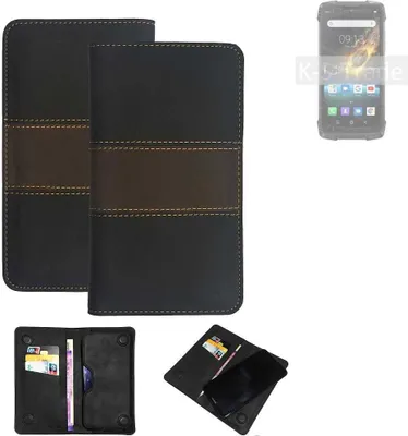 Produktbild von K-S-Trade Hülle Handyhülle kompatibel mit Blackview BV6900 Schutzhülle Walletcase Bookstyle Tasche Schutz Case Handytasche Wallet Cover Kunstleder