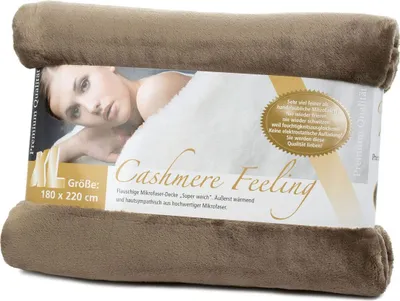 Produktbild von Decke, Cashmere-Feeling, Farbe: Taupe