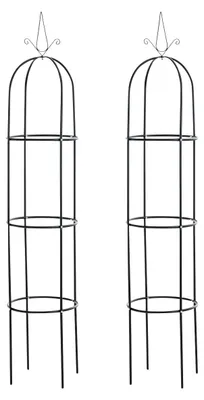 Obrázek produktu pro Mřížka na popínavé rostliny Romantika - 190 x 38 cm - Černá