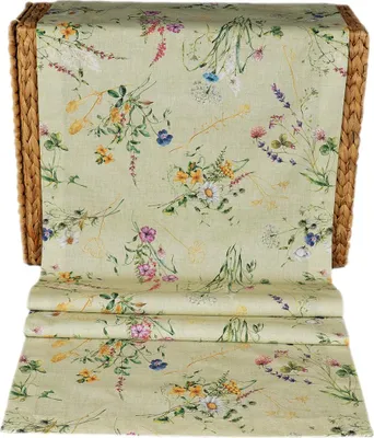 Produktbild von Tischdecke Tischläufer Druck Blumengrüße Frühling 50 x 150 cm