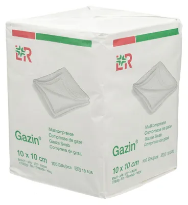 Image de Compresses de gaze Gazin non stériles 17 fils, 8 plis 10 x 10 cm