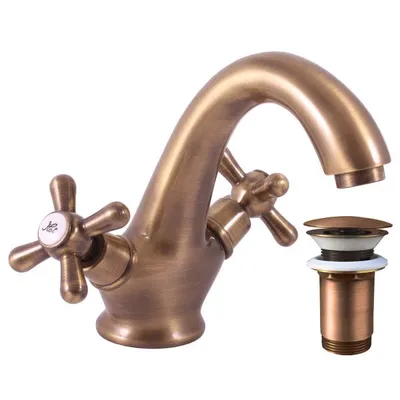 Immagine prodotto di Slezák-RAV Miscelatore per lavabo Slezák RAV Morava Retro MK129SM Colore: ottone vecchio, Dimensione: 1/2''