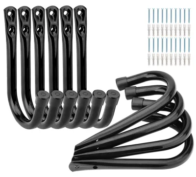 Produktbild von Robuster Garagenhaken, 10 Stück, Mehrzweck-J-Haken, 8,8 cm, Wandhalterung für die Afbewahrung von Gartengeräten (14,5 cm x 8,8 cm)