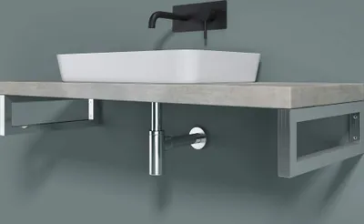 Image de doporro 1 pièce equerre de fixation plan de toilette étagère tablette murale porte-serviette acier inox chromé 50x3x15cm WH01