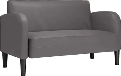 Zdjęcie produktu dla vidaXL Dwuosobowa sofa szara 110 cm imitacja skóry
