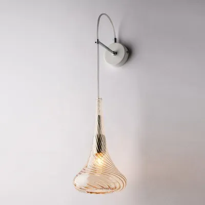 Imagen del producto de Aplique contemporáneo Nemesi, color ámbar, 1 foco, casquillo E14