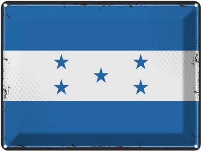 Produktbild von vianmo Blechschild 30x40 cm Honduras Retro Flagge Fahne Wappen