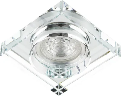 Produktbild von Glass Deckenstrahler Einbaustrahler CRYSTAL GRANDE SILVER quadratisch silber dickes Glas EDO777132 EDO