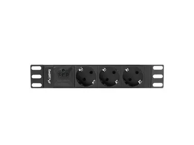 Immagine prodotto di Lanberg PDU-03F-0200-BK Lanberg PDU Steckdosenleiste 10" 1U 3x Schuko 2m schwarz