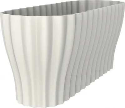 Produktbild von Domoshop Orchideen-Blumentopf, Weiß, Kunststoff, 38x16x13 cm, mit erhöhtem, gewölbtem Drainageboden