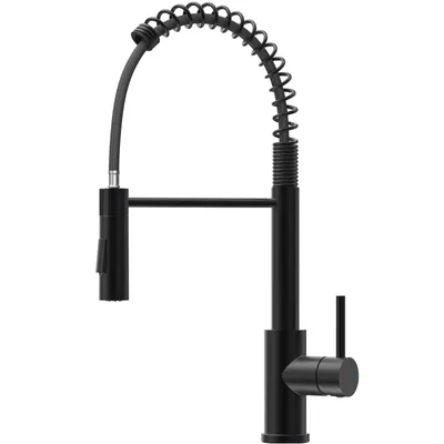 Produktbild von Cecipa MAX 304 Edelstahl Küchenarmatur | Ausziehbar & 360° Drehbar | Schwarz Matt | 2-in-1 Sprühfunktion