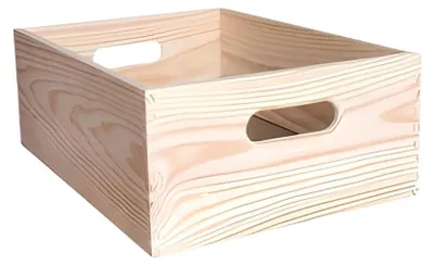 Aufbewahrungsbox aus Kiefernholz, stapelbar, 60x40x15 cm