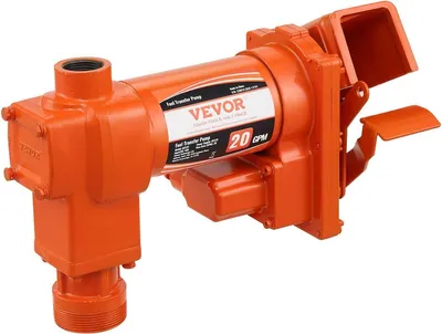 Productafbeelding van Brandstofpomp, 12V DC, 20 GPM, 1/4 PK, hoogrendements gietijzeren pomp voor het aftappen van benzine, met een geïntegreerd opvangbakontwerp, geschikt voor benzine, diesel, petroleum, ethanol- en methanolmengsels, en biodiesel
