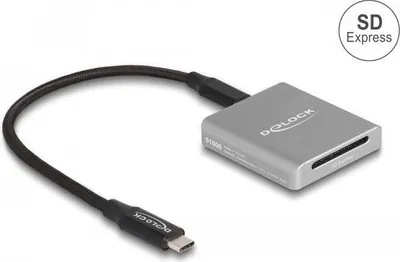 Obrázok produktu pre Čítačka kariet Delock (SD, SDHC, SDXC, SDHC UHS-I, SDXC UHS-I, SDHC UHS-II, SDXC UHS-II, SD Express)