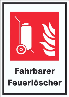 Produktbild von Fahrbarer Feuerlöscher Aufkleber A0 (841x1189mm)