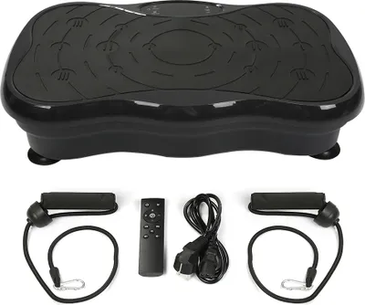 Produktbild von Vibrationsplatte Bluetooth LCD Fitness Abnehmen Fitnessgeräte Oszillierende Trainingsplattform.Schwarz
