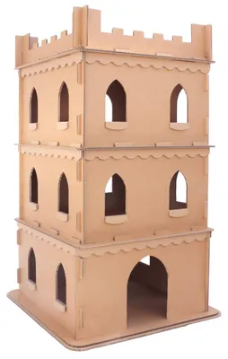 Produktbild von Mehrstöckiges Katzenhaus aus Wellpappe