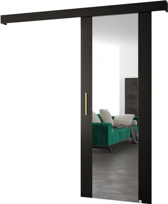 Produktbild von MEBLE KRYSPOL Salwador 2 Schiebetür, 80x204 cm, Schwarz , Schwarz , Gold