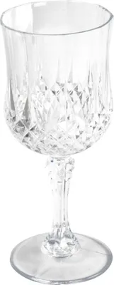 Produktbild von alpina Weingläser Set Kunststoff 6 Stück 200ml - Weinglas mit Kristalleffekt - Geeignet für Softdrinks, Rot- und Weißwein - Handwaschbar - Transparent