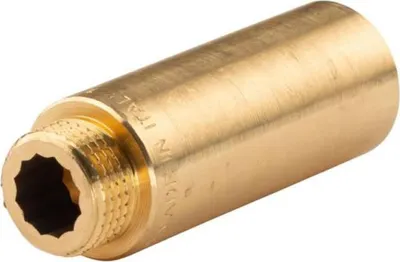 Produktbild von Messing Gewinde-Fitting Hahnverlängerung IG/AG 1/2' (DN 15) Länge 65 mm  - schwere Ausführung