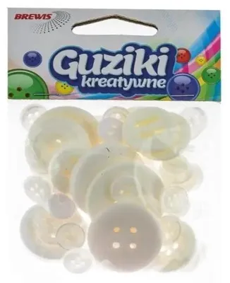 Zdjęcie produktu dla Guziki kreatywne białe 40g - Brewis